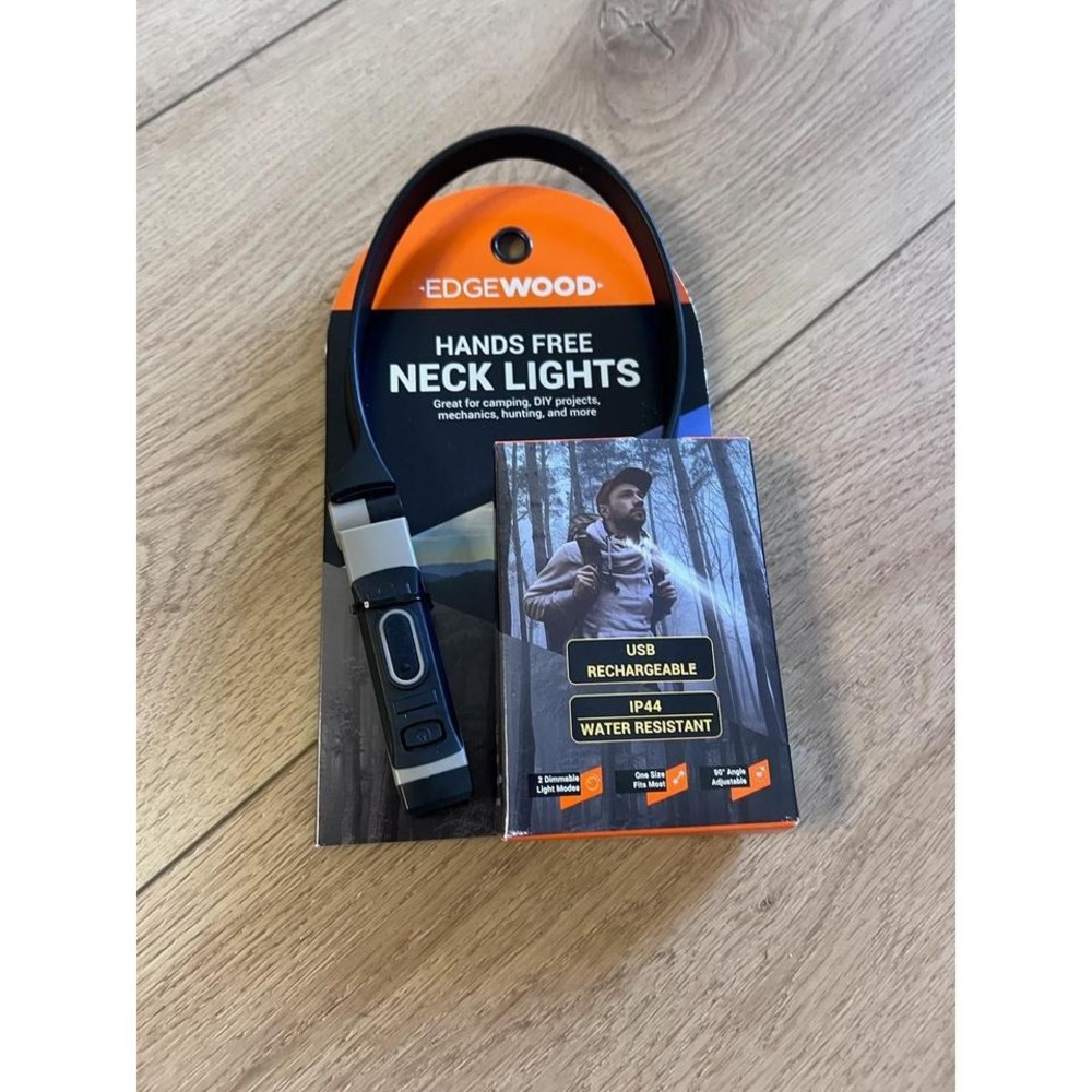 Edgewood Hands Free Neck Lights USB‎ IP44 Water Resistant 2 Dimmable Light Modes